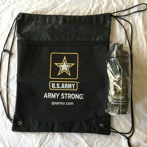 US Army Strong Nylon Backpack and New Water Bottle